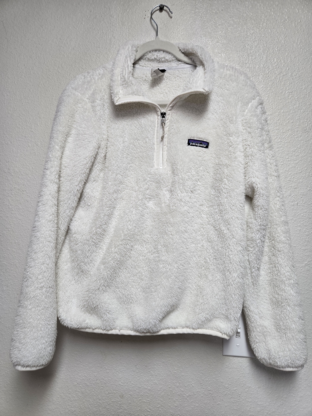 Patagonia Los Gatos 1/4 Zip High Pile Fleece Pullover Womens S White